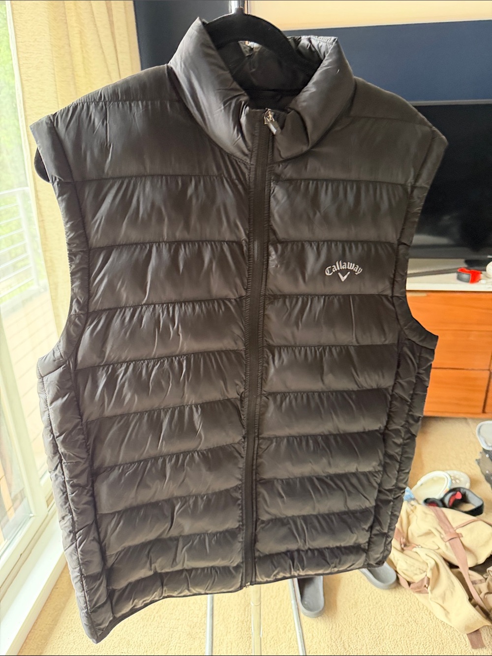 Callaway Black Quilted Men's Packable Puffer Vest